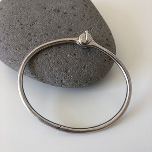 Miansai sterling silver Reeve cuff bangle bracelet